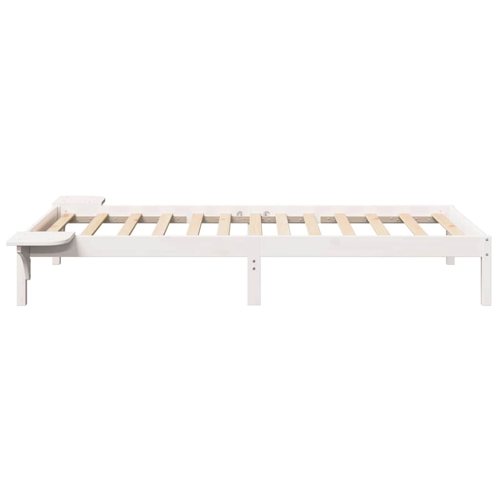 Bettrahmen Weiß 80 x 200 cm Massives Kiefernholz