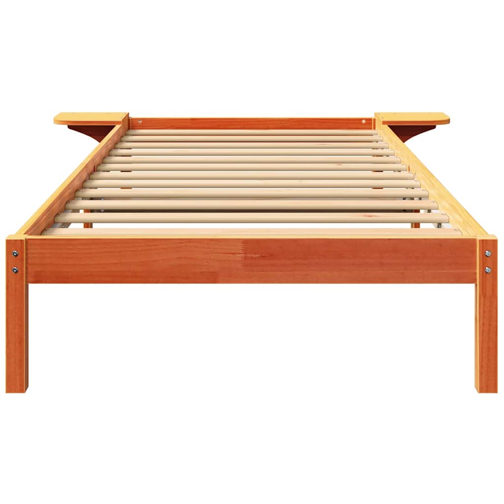 Bettrahmen Wachsbraun 80 x 200 cm Massives Kiefernholz