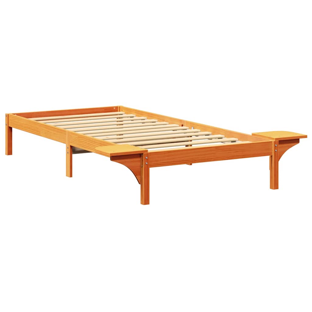 Bettrahmen Wachsbraun 90 x 190 cm Massives Kiefernholz