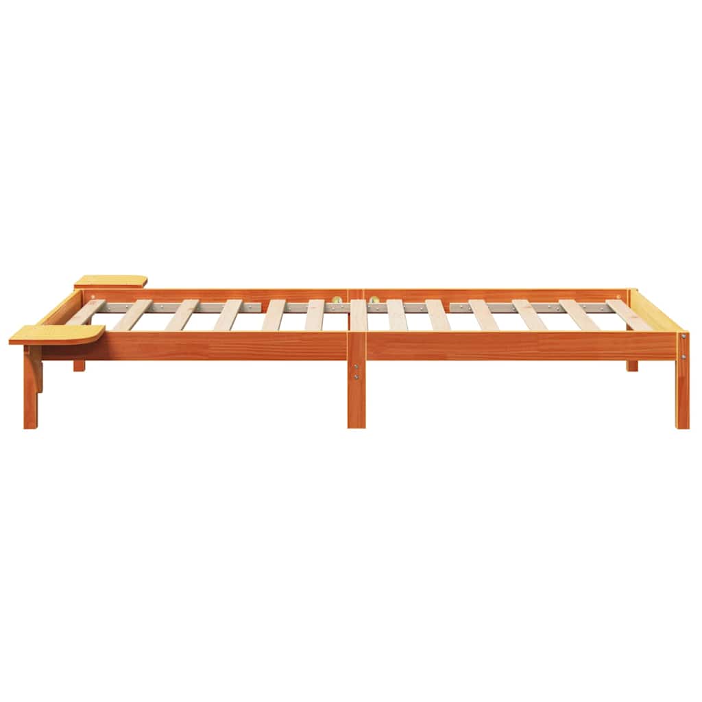Bettrahmen Wachsbraun 90 x 190 cm Massives Kiefernholz