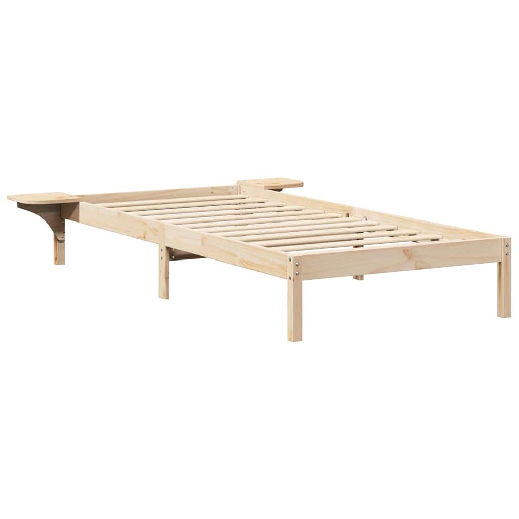 Bettrahmen Natur 75 x 190 cm Massives Kiefernholz