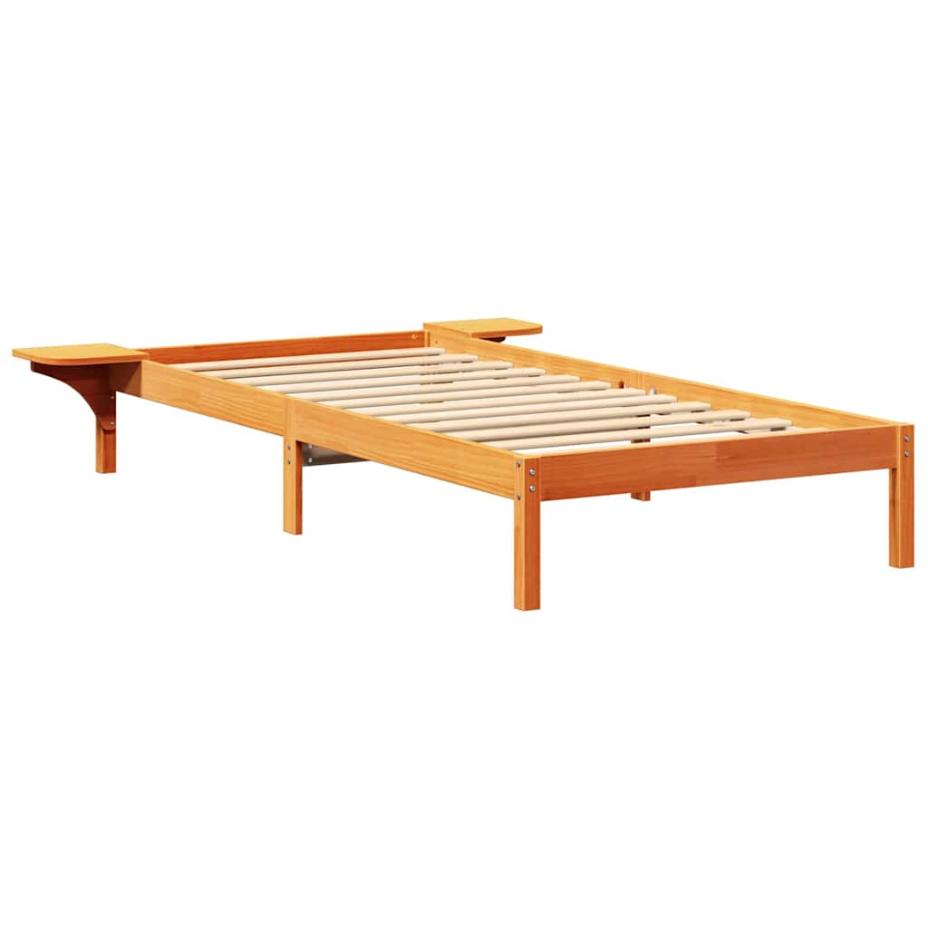 Bettrahmen Wachsbraun 75 x 190 cm Massives Kiefernholz