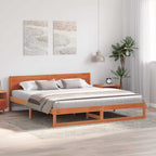 Bettrahmen Wachsbraun 180 x 200 cm Massives Kiefernholz