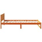 Bettrahmen Wachsbraun 100 x 200 cm Massives Kiefernholz