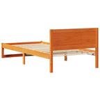 Bettrahmen Wachsbraun 90 x 190 cm Massives Kiefernholz