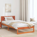 Bettrahmen Wachsbraun 75 x 190 cm Massives Kiefernholz