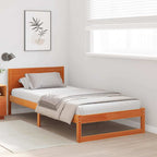 Bettrahmen Wachsbraun 75 x 190 cm Massives Kiefernholz