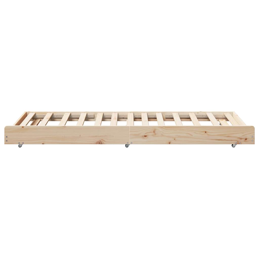 Bettrahmen Natur 75 x 190 cm Massives Kiefernholz