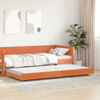 Bettrahmen Wachsbraun 75 x 190 cm Massives Kiefernholz