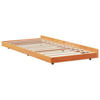 Bettrahmen Wachsbraun 75 x 190 cm Massives Kiefernholz