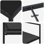 Garten Essgruppe 5 pcs Schwarz 160 x 80 x 73 cm