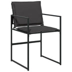 Garten Essgruppe 5 pcs Schwarz 160 x 80 x 73 cm
