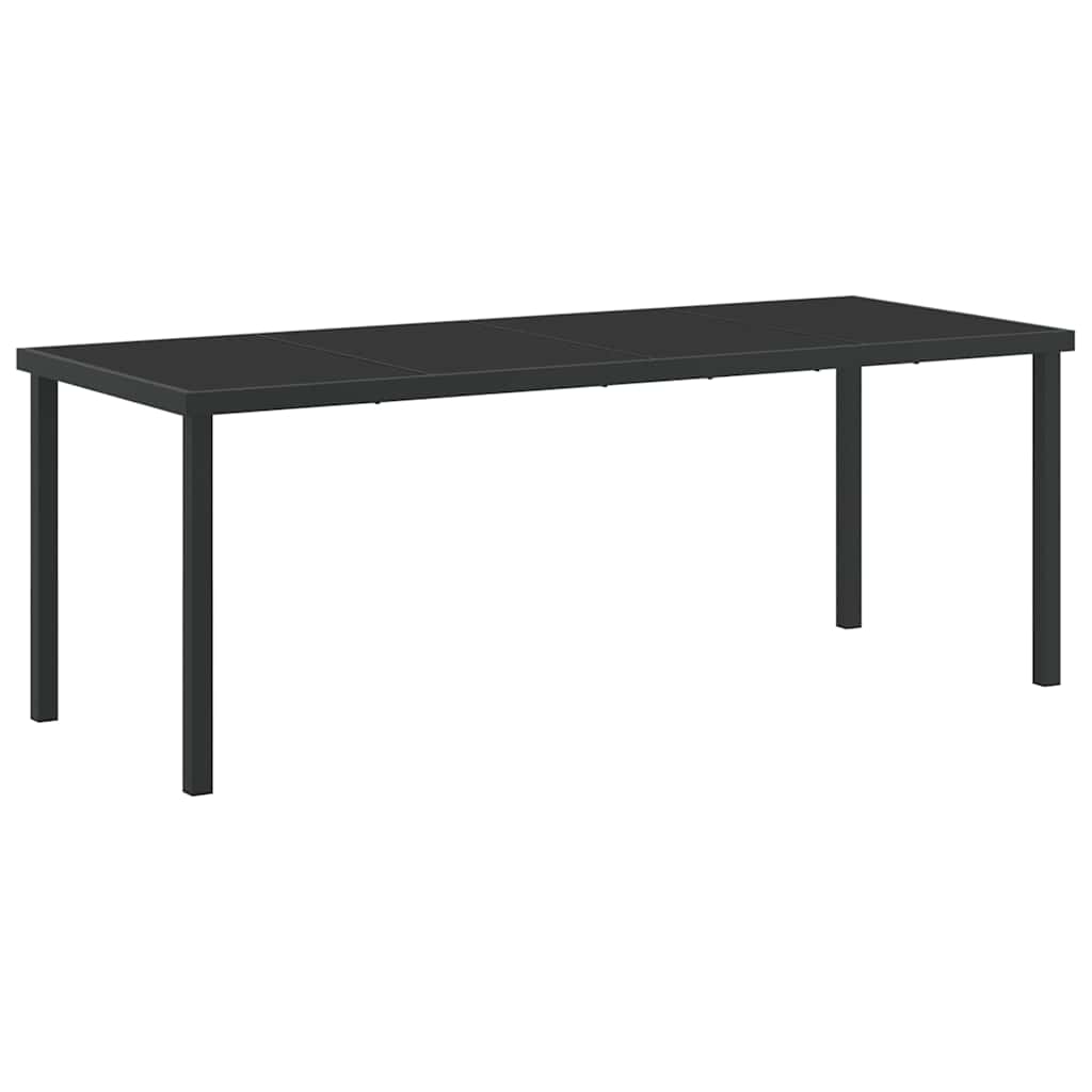 Garten Essgruppe 9 pcs Schwarz 200 x 80 x 73 cm