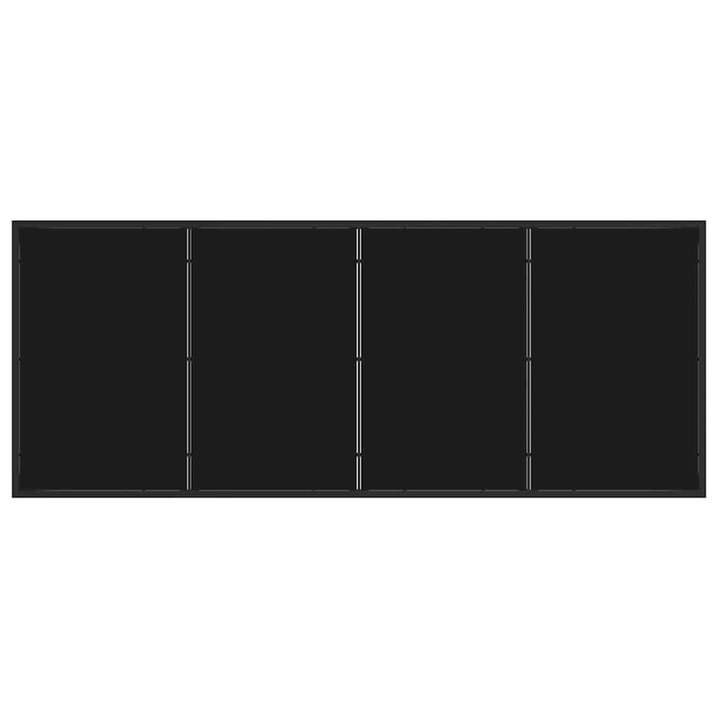 Garten Essgruppe 9 pcs Schwarz 200 x 80 x 73 cm