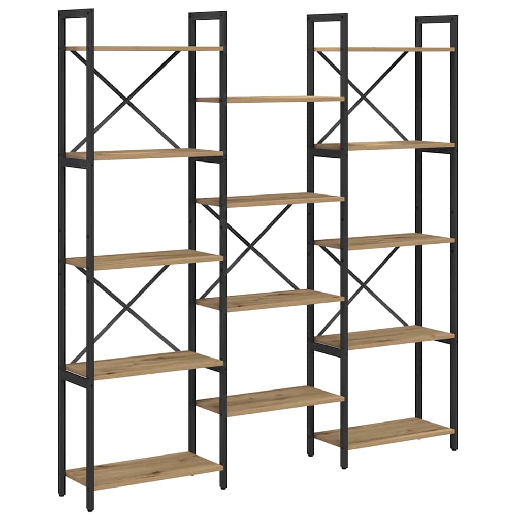 Bücherregal Artisan-Eiche 156 x 25 x 167 cm Holzwerkstoff