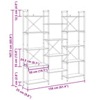 Bücherregal Artisan-Eiche 156 x 25 x 167 cm Holzwerkstoff