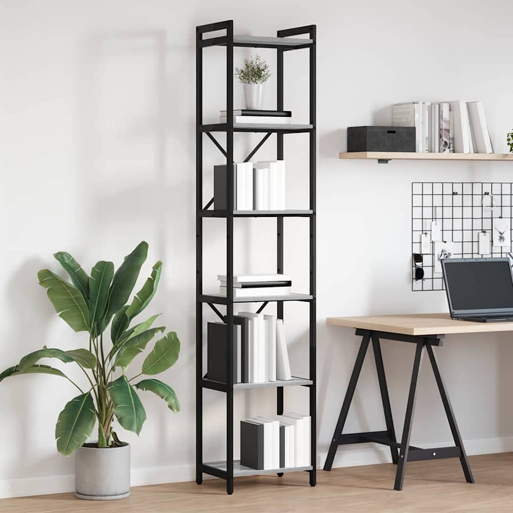 Bücherregal Grau Sonoma 40 x 30 x 189,5 cm Holzwerkstoff