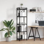 Bücherregal Schwarz Eichen-Optik 40 x 30 x 155 cm Holzwerkstoff