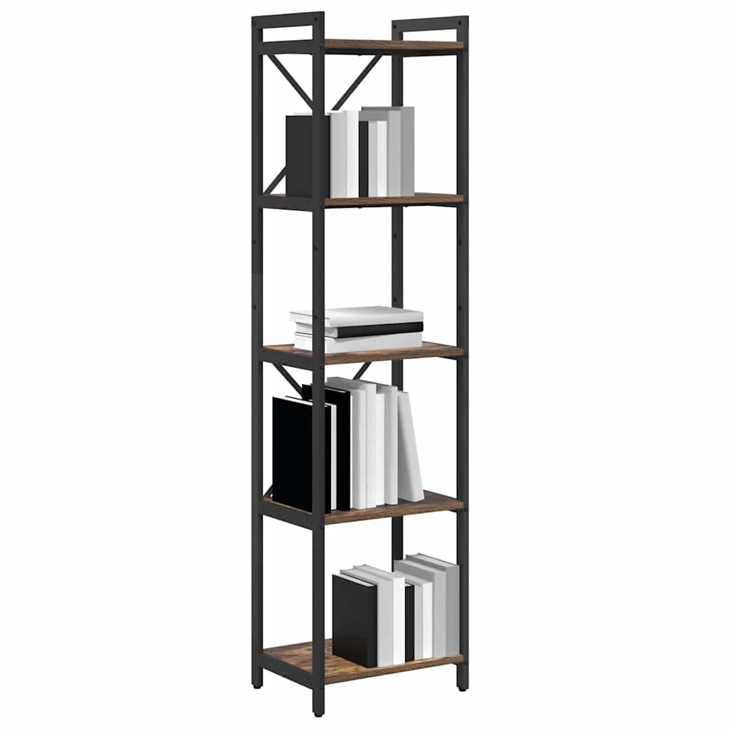 Bücherregal Geräucherte Eiche 40 x 30 x 155 cm Holzwerkstoff