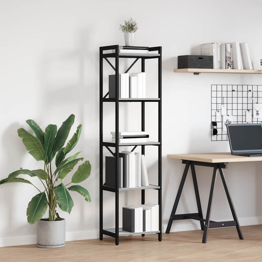 Bücherregal Grau Sonoma 40 x 30 x 155 cm Holzwerkstoff