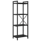 Bücherregal Schwarz Eichen-Optik 40 x 30 x 119 cm Holzwerkstoff