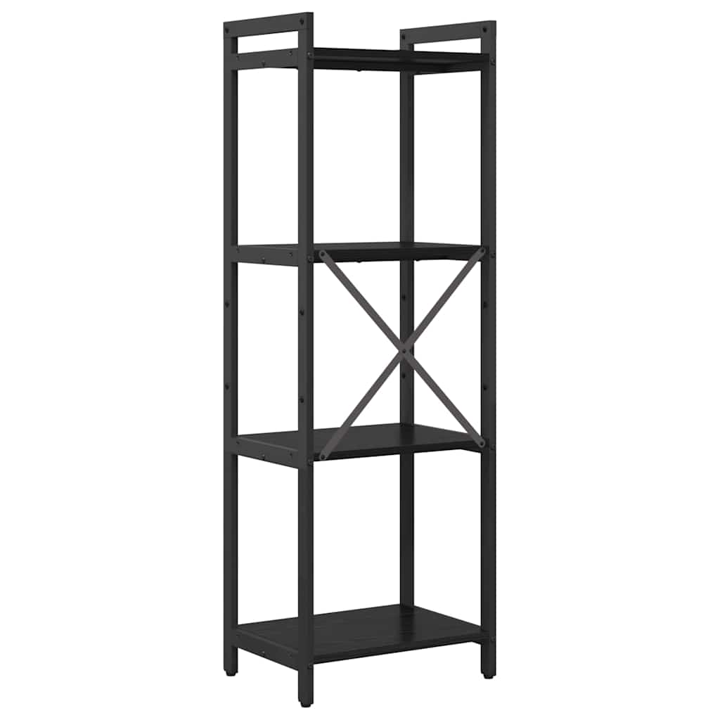 Bücherregal Schwarz Eichen-Optik 40 x 30 x 119 cm Holzwerkstoff