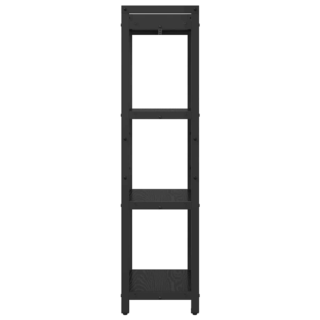 Bücherregal Schwarz Eichen-Optik 40 x 30 x 119 cm Holzwerkstoff