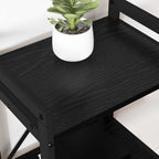 Bücherregal Schwarz Eichen-Optik 40 x 30 x 50 cm Holzwerkstoff