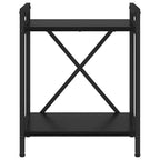 Bücherregal Schwarz Eichen-Optik 40 x 30 x 50 cm Holzwerkstoff
