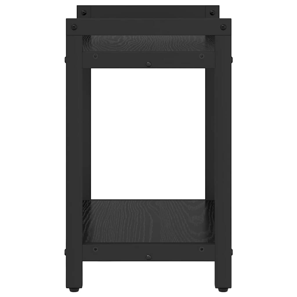 Bücherregal Schwarz Eichen-Optik 40 x 30 x 50 cm Holzwerkstoff