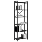 Bücherregal Schwarz Eichen-Optik 60 x 30 x 189,5 cm