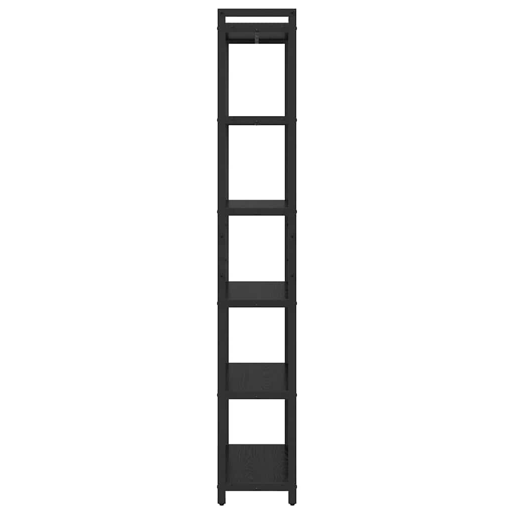 Bücherregal Schwarz Eichen-Optik 60 x 30 x 189,5 cm