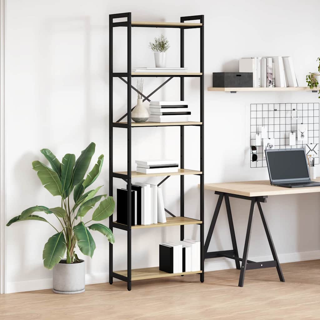 Bücherregal Sonoma-Eiche 60 x 30 x 189,5 cm Holzwerkstoff