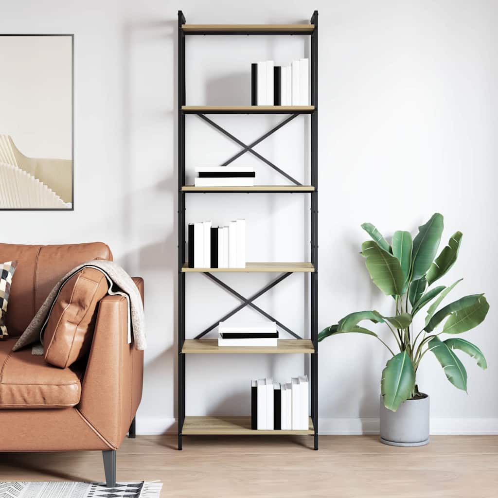 Bücherregal Sonoma-Eiche 60 x 30 x 189,5 cm Holzwerkstoff