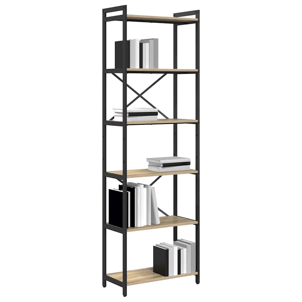 Bücherregal Sonoma-Eiche 60 x 30 x 189,5 cm Holzwerkstoff