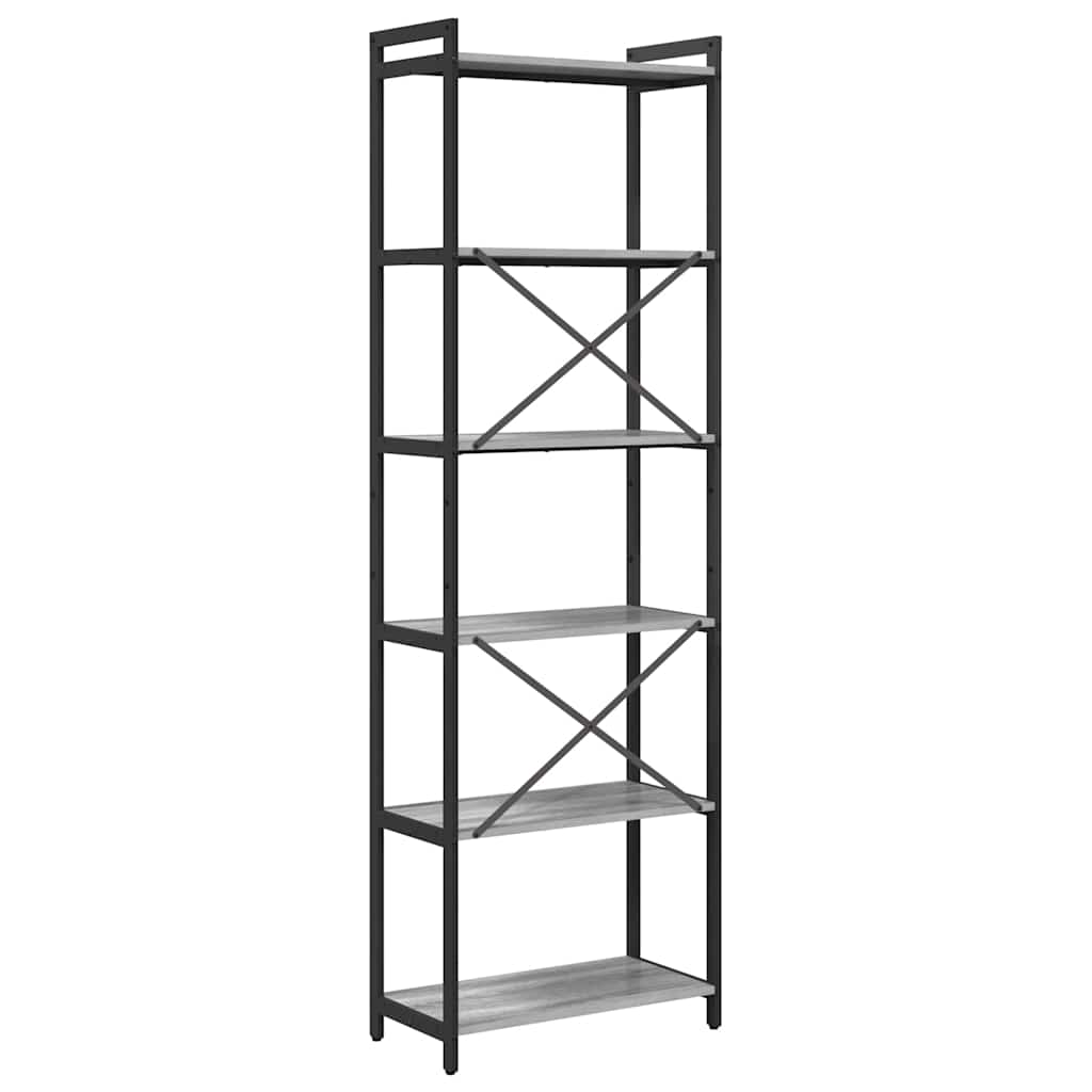 Bücherregal Grau Sonoma 60 x 30 x 189,5 cm Holzwerkstoff