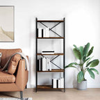 Bücherregal Geräucherte Eiche 60 x 30 x 155 cm Holzwerkstoff