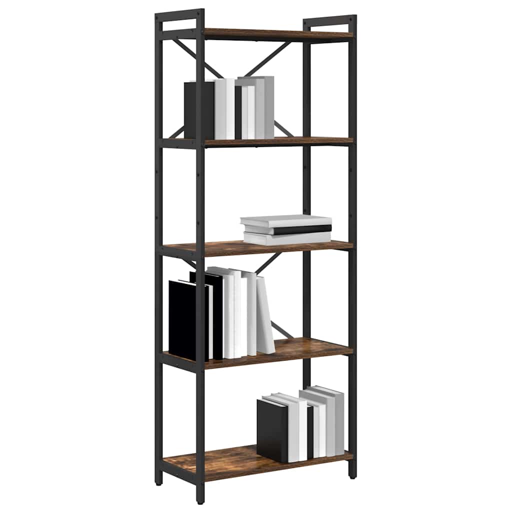 Bücherregal Geräucherte Eiche 60 x 30 x 155 cm Holzwerkstoff