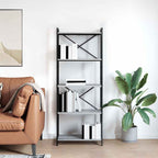 Bücherregal Grau Sonoma 60 x 30 x 155 cm Holzwerkstoff