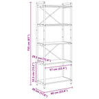 Bücherregal Artisan-Eiche 60 x 30 x 155 cm Holzwerkstoff