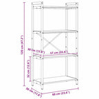 Bücherregal Artisan-Eiche 60 x 30 x 120 cm Holzwerkstoff
