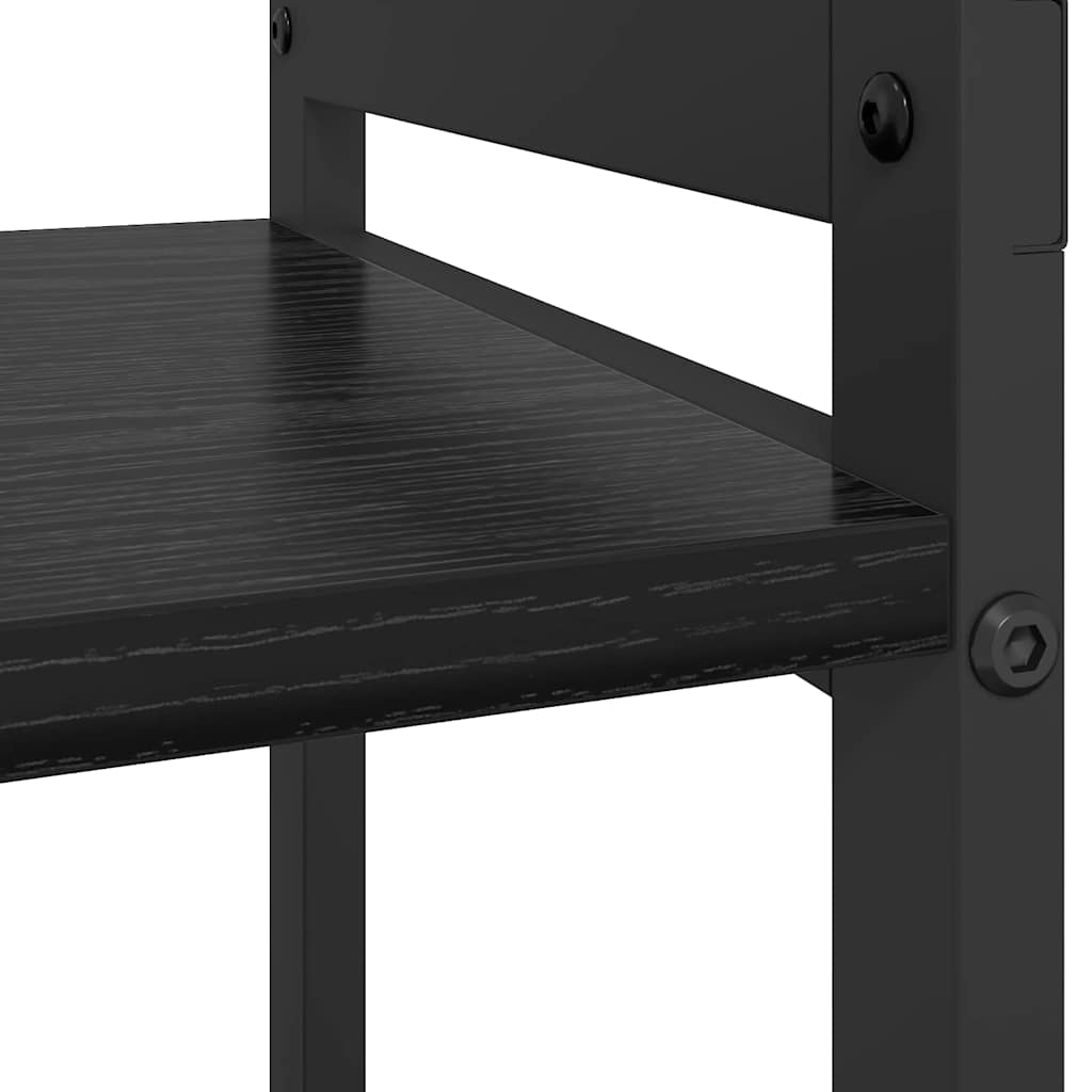 Bücherregal Schwarz Eichen-Optik 60 x 30 x 50 cm Holzwerkstoff