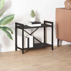 Bücherregal Schwarz Eichen-Optik 60 x 30 x 50 cm Holzwerkstoff
