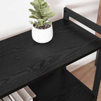 Bücherregal Schwarz Eichen-Optik 60 x 30 x 50 cm Holzwerkstoff