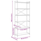 Bücherregal Sonoma-Eiche 80 x 30 x 189,5 cm Holzwerkstoff