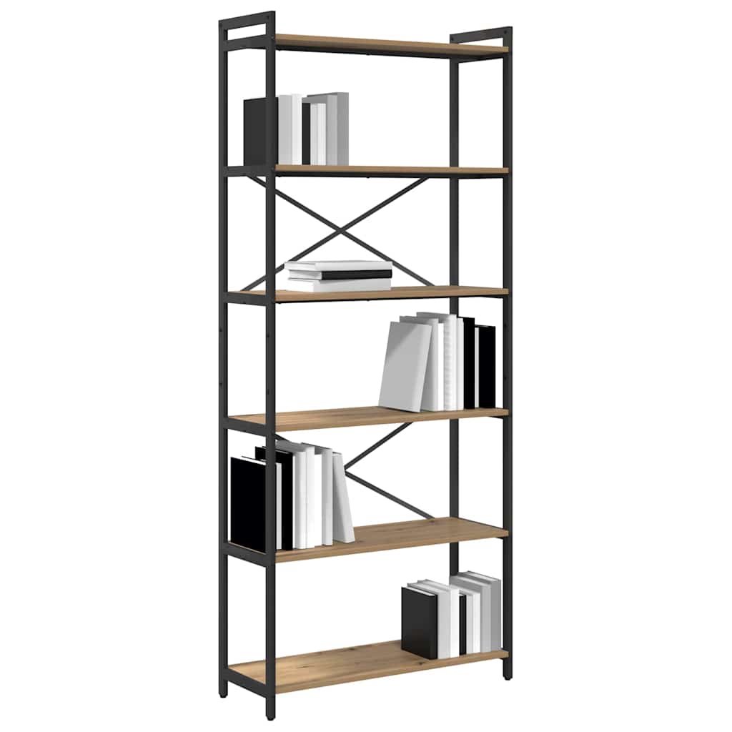 Bücherregal Artisan-Eiche 80 x 30 x 189,5 cm Holzwerkstoff