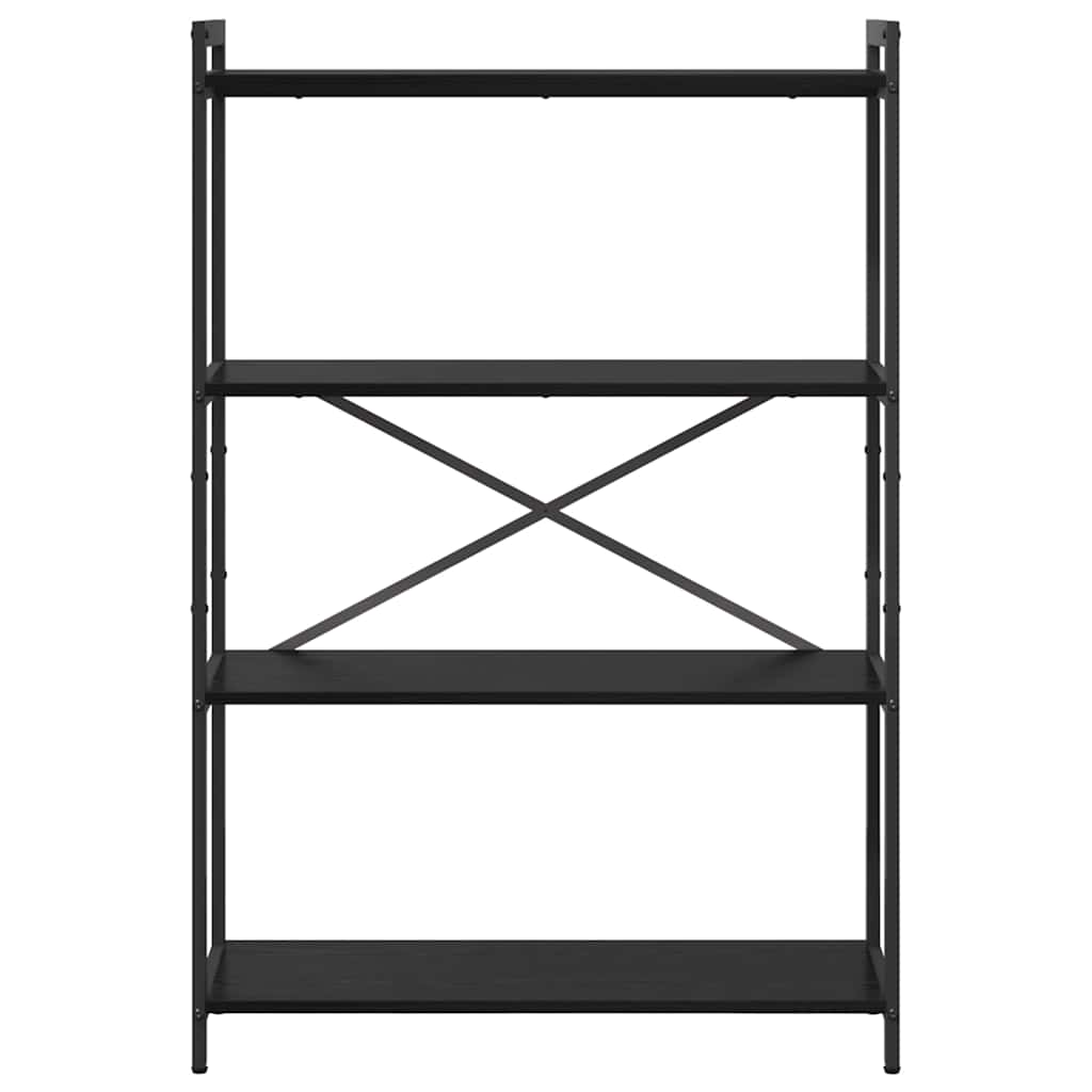 Bücherregal Schwarz Eichen-Optik 80 x 30 x 120 cm Holzwerkstoff