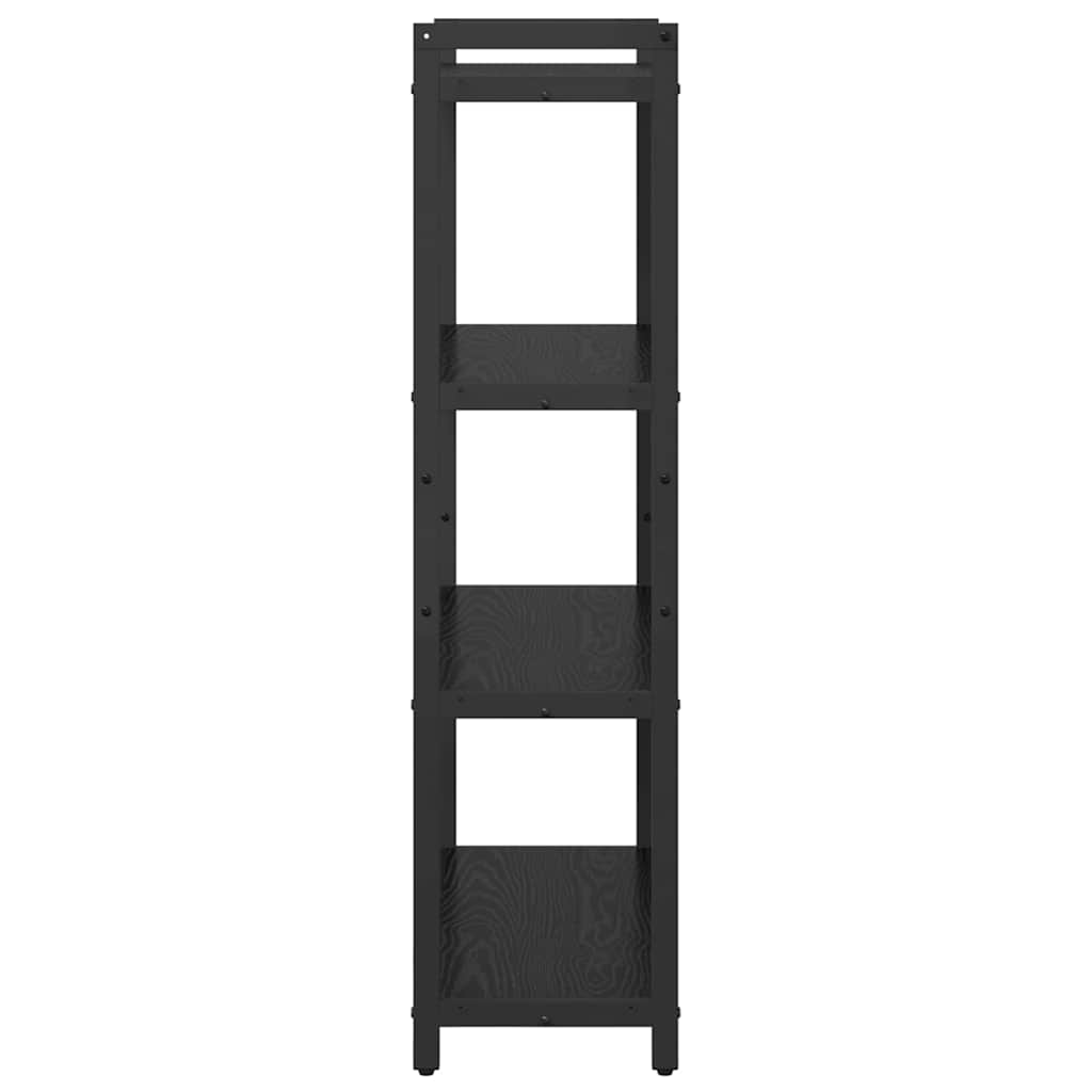Bücherregal Schwarz Eichen-Optik 80 x 30 x 120 cm Holzwerkstoff