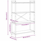 Bücherregal Sonoma-Eiche 80 x 30 x 120 cm Holzwerkstoff