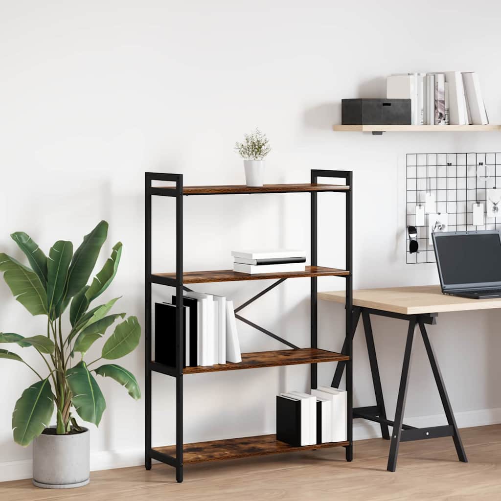 Bücherregal Geräucherte Eiche 80 x 30 x 120 cm Holzwerkstoff